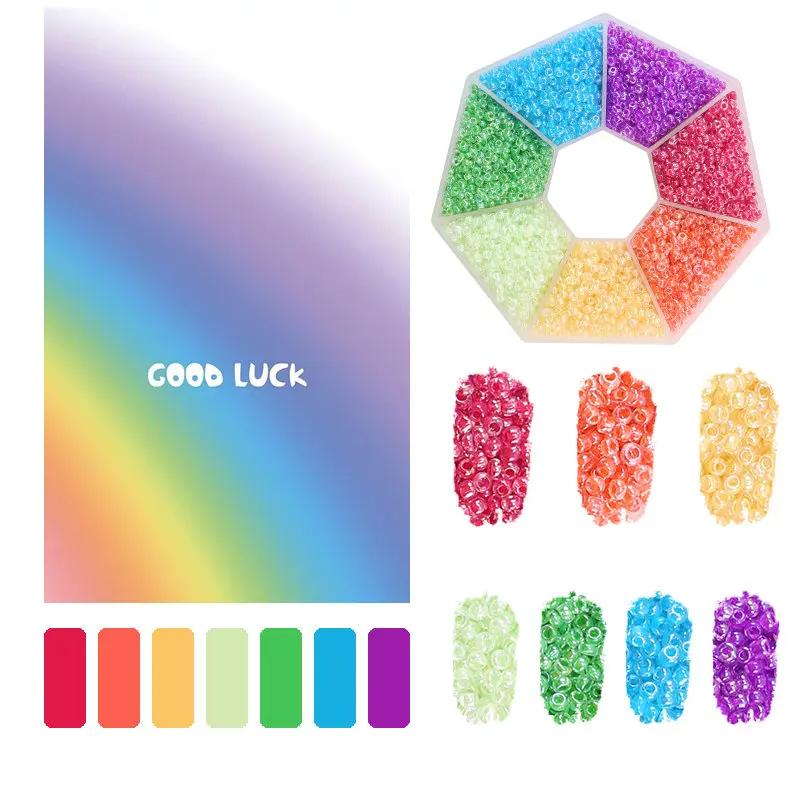 2mm Glass Seed Beads Kit Bracelet Making Kit Small Beads Assortment Colors Craft Loose Beads for Jewelry Making DIY Art Crafts