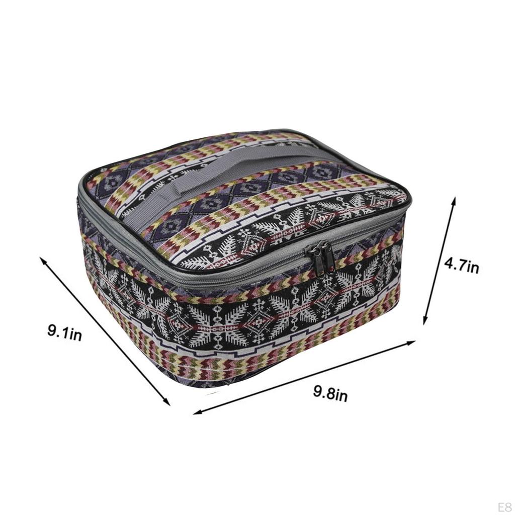 Camping Storage Bag Cookware Large Capacity Printing Basket Utensils Organizer Tableware for Travel