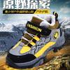 Winter New Classmates Boys Outdoor Mountaineering Sports Shoes Velvet Warm Cotton Shoes with Steel Claws Non-slip Snow Cotton Shoes