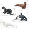 Supply 4 Simulated Marine Animal Models, Killer Whales, Walruses, Otters, Fur Seals, Children'S Cognitive Animal Ornaments