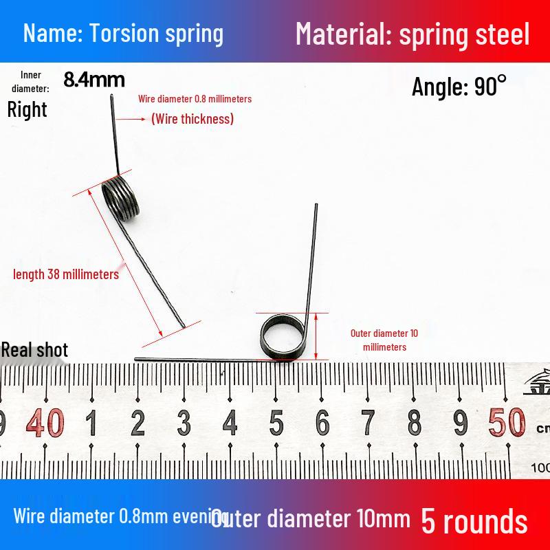 Torsion Spring Steel 0.3-3.0 for 90/180° Clip Trash Can