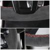 Hand-stitched Ized Suede Leather Steering Wheel Cover  For Ford EcoSport Fiesta 2008-2017 Car Accessories
