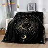 Mysterious Tarot Sun Moon Mandala Magic Soft Flannel Blanket Cozy Throw for Bed Sofa Picnic Home and Bedroom Decor
