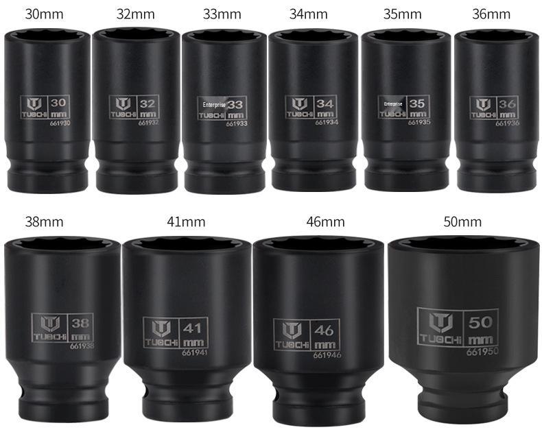 16-Piece 3/4" Drive Heavy-Duty Pneumatic Impact Socket Set (17-50mm)
