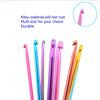Factory Sale 12Pcs/Set 2mm-8mm Colorful Aluminum Crochet Hook Knitting Needles for Weave Craft Hand Knitting