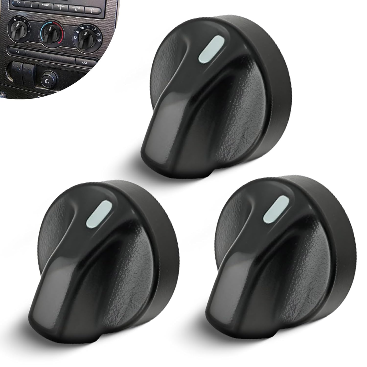 

A/C Switch Knob, Air Conditioning Button Knob Compatible with Ford F-150 1997-2008, Ford F-250 1997–1999, Lincoln Mark LT 2006–2008, Replaces