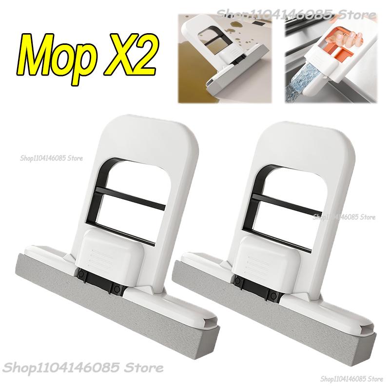 Portable Handheld Cleaning Mop Mini Foldable Desktop Mop Home Replacement for Bathroom Kitchen Desktop Glass Living Room Car