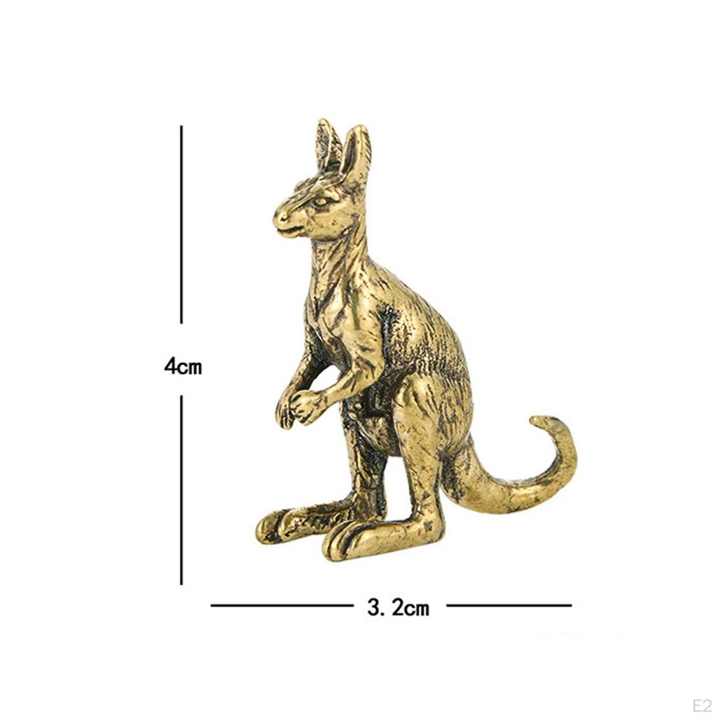 Animal Sculpture Kangaroo Ornament Crafts Gift Mini Figurine Statue for Bedroom