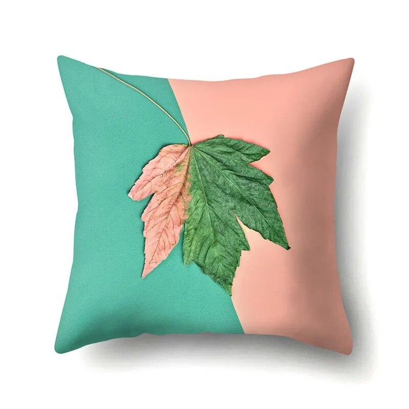 Maple Leaf Pillowcase Car Lumbar Pillow  Cushion Sofa  toon Pattern
