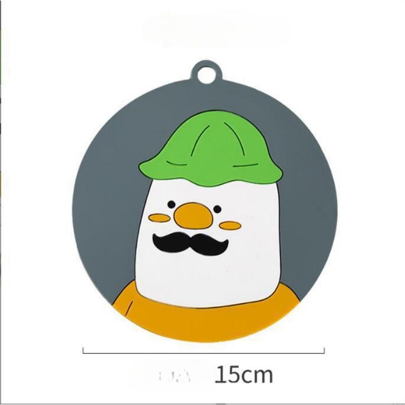 Cartoon Hitzebeständiges Pad Niedlich und Rutschfest Haushalt Küche Anti-Verbrühungs-Pad Silikon Untersetzer