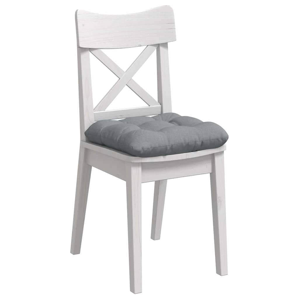 Seat Cushion Set 4 Pcs Light Grey 40 X 40 X 12 Cm Fabric