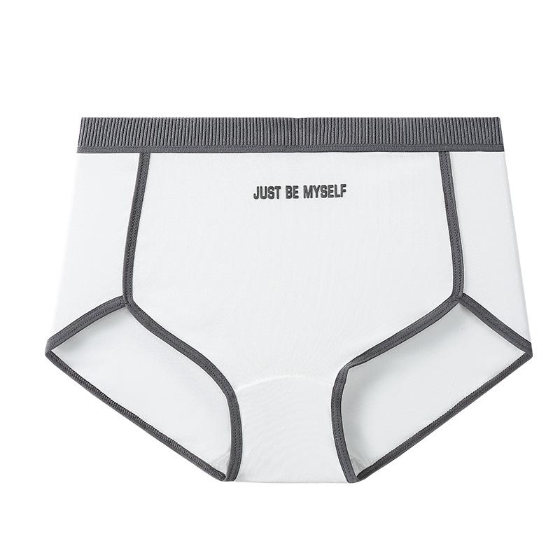 

Женские трусики из хлопка с промежностью Женское спортивное нижнее белье Дышащие защитные брюки Женское нижнее белье Средняя талия Для девочек и студентов Нижнее белье XL 60-70kg белый