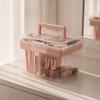 Desktop Storage Box Dustproof with Lid Latching for Desk, Craft Room