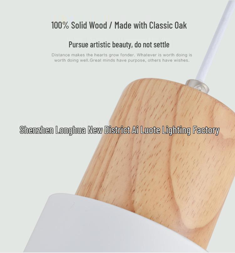 Nordic Solid Wood Macaron Pendant Light - Modern, Creative Lighting for Restaurants, Bars, and Bedrooms.