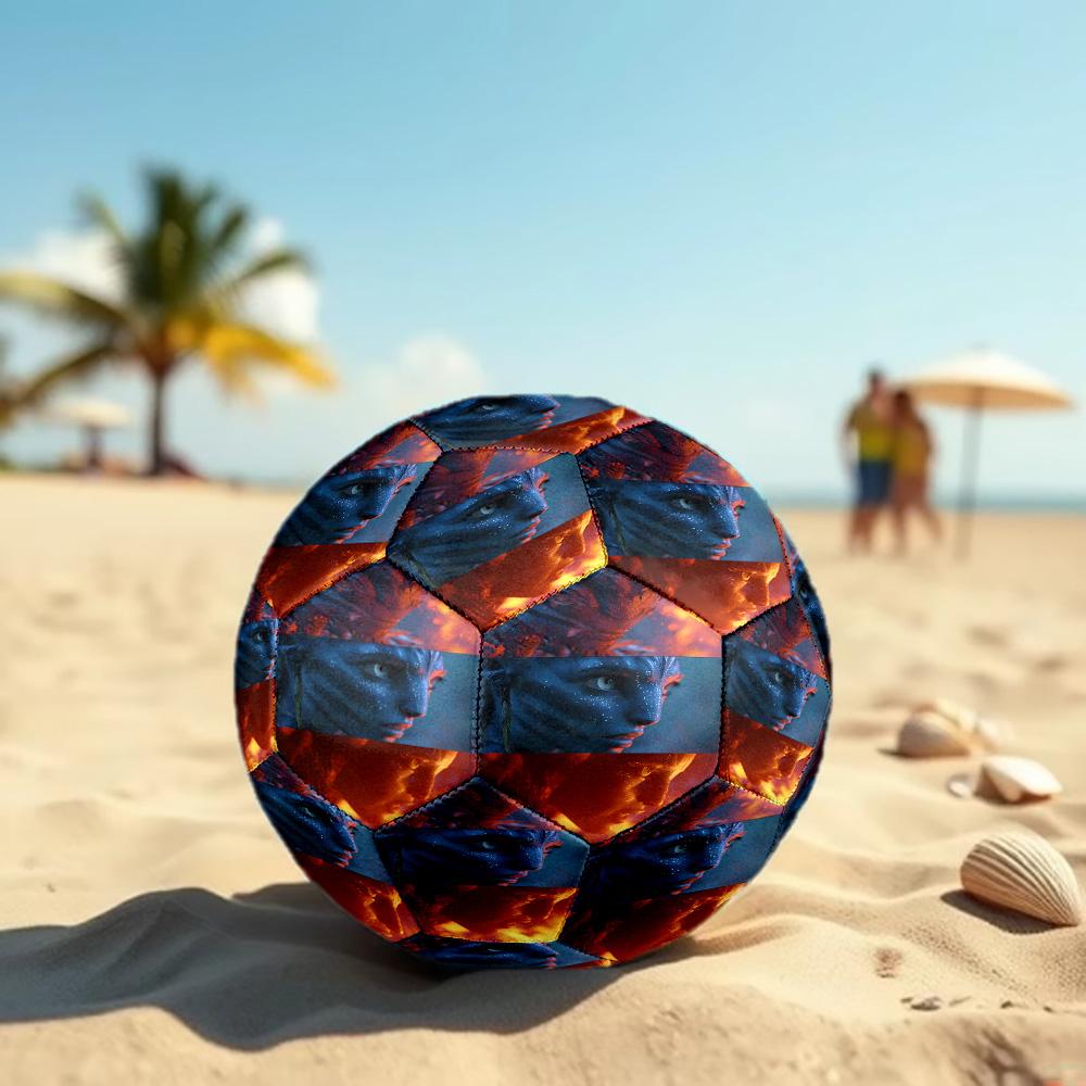 Avatar Print Size 5 Soccer Ball, Standard Match Football for Sports Game and Team Practice, Ideal Gift for Soccer Fans