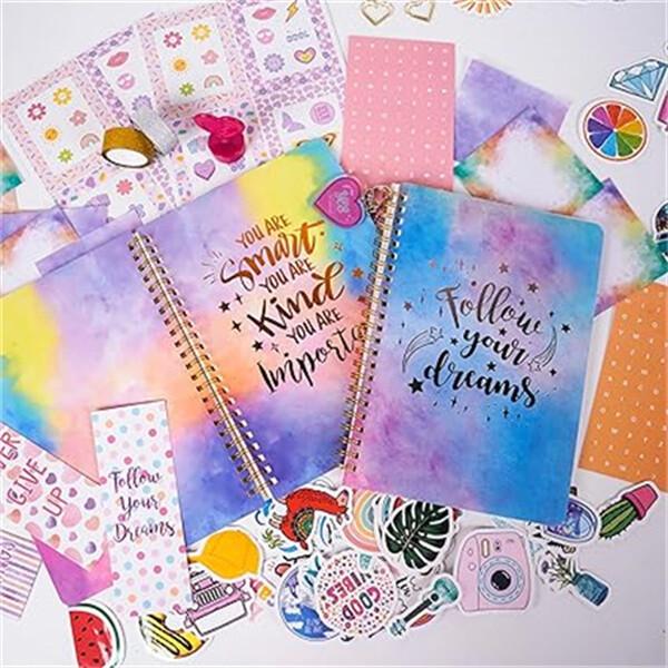98Pcs DIY Journal Set Scrapbooking Journaling Arts Craft Kits Decor Toy Desirable Gift