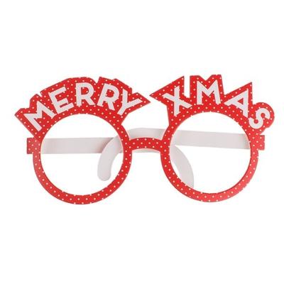 Noel temalı fotoğraf kabini kostüm aksesuarları için gözlükler