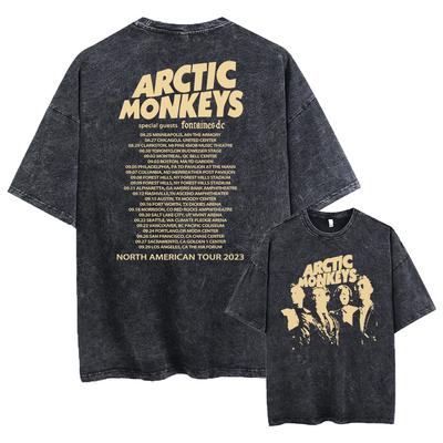 Retro Rock Arctic Monkeys Hudobný album Grafické tričko Pánske Vintage Prané Tričko nadmernej veľkosti s krátkym rukávom Y2k Hip Hop Streetwear