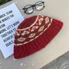 Women Fair Isle Knit Fisherman Hat Large Head Size Warm Bucket Hat