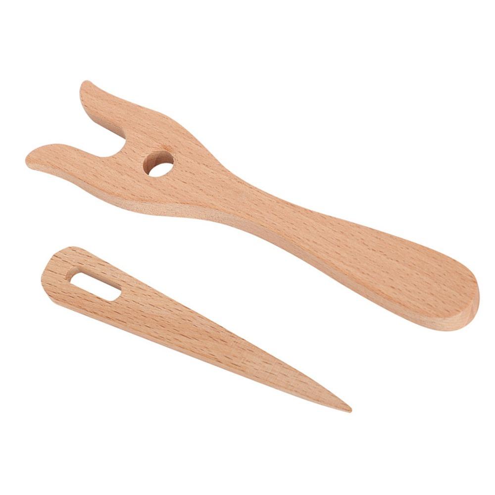 2Pcs Eye Needle Design Lucet Fork Kit Fork Type Structure Braided Craft Tools  For Bracelet Making