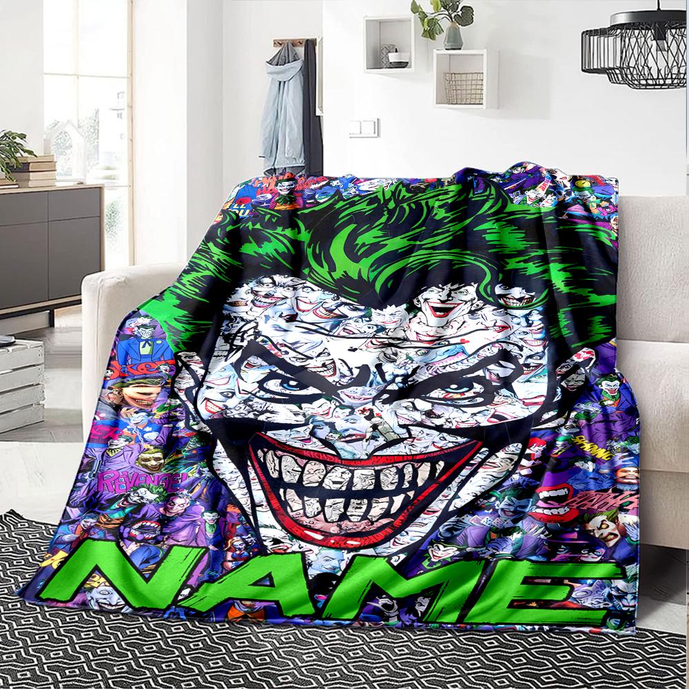 Customiz Name Personality Harley Quinn and the Joker Blanket Soft &Warm Sofa Office Bed Travel Lunch Break Blanket, Gift Suitable All Seasons