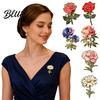 Alloy Flower Brooches Women Enamel Brooch  Rose Peony Carnation Lapel Pin  Coats Decorative Pins Oil Dripping Floral Badge for Dresses Scarves Coat
