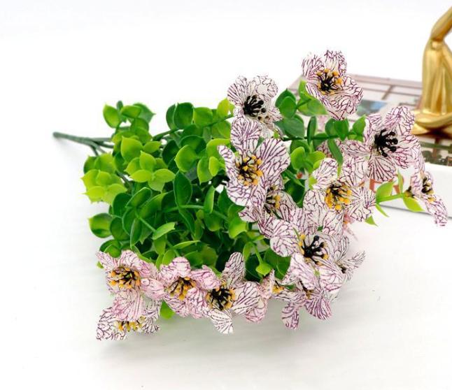 

Связки искусственных цветов для улицы, устойчивые к ультрафиолетовому излучению, искусственные пластиковые растения, комнатные растения для улицы, подвесные растения для сада, крыльца, окна 1PCS белый