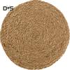 SW Corn Water Grass Handmade Weave Round Coaster Pad Mat Heat Insulation Placemat