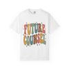 Future Counsel Retro Groovy Text T-shirt | Psychedelic Typography Tee