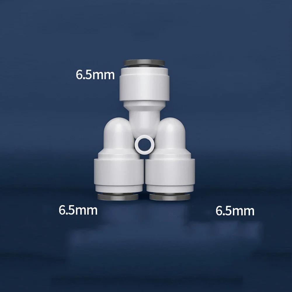 3/8" 1/4" Tube Reducing Tee 3 Ways Food Grade POM Quick Fitting Connector For Aquarium RO Water Filter Reverse Osmosis System