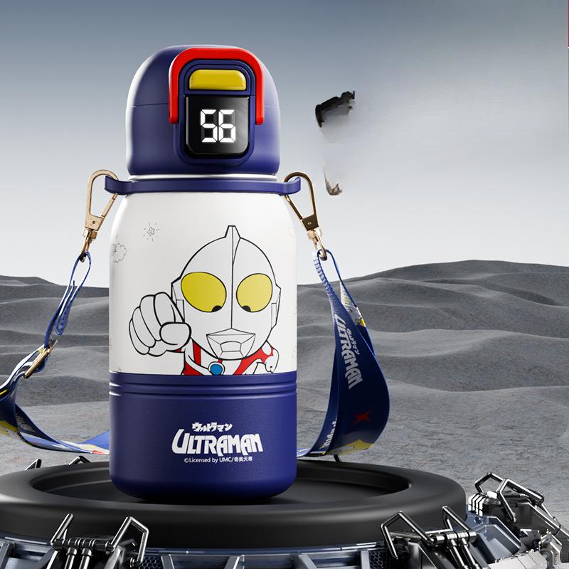 Ultraman Four Drink Smart Children's Thermos Cup Stainless Steel Kindergarten Large Capacity Straw Cup Portable Water Cup