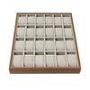 24 Slots Watch Box Organizer for Men Black Watch Holder Stand Display Storage Case
