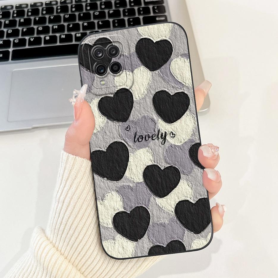 For Samsung Galaxy A12 Case SM-A125F Cute Happy Rabbit Cartoon Cover Soft TPU Phone Cases For Samsung A12 M 12 Galaxy M12 Fundas