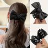 1pc Elegant Bow Hair Claw Clip for Women - Stylish Polyester and Spandex Hair Accessory, Non-Feathered, Perfect for Formal Occasions