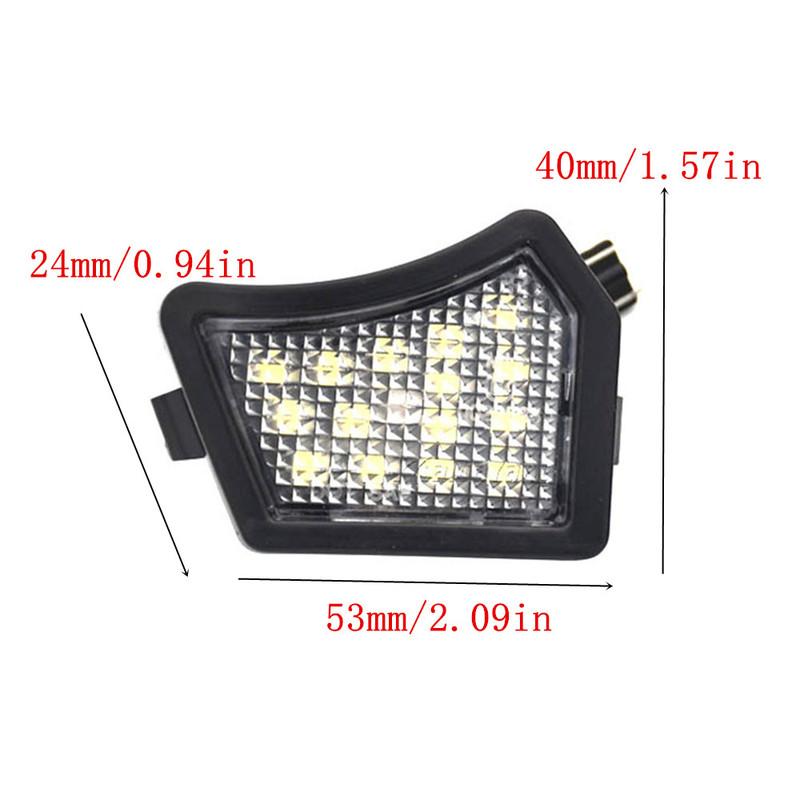 2Pcs Puddle Light For Volvo V40 V50 C30 C70 S40 S60 S80 V50 V70 XC70 XC90 LED Under Mirror Lamp For Jaguar XJ XF XK/XKR XE