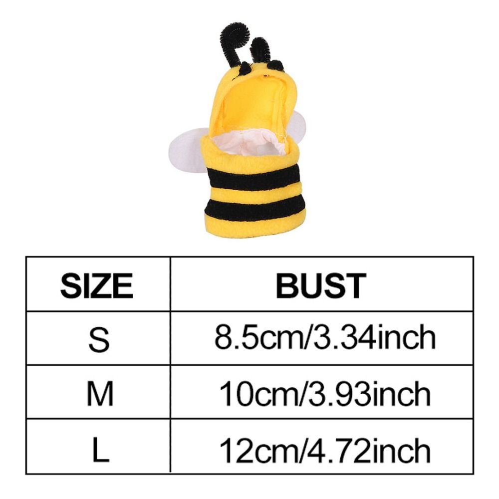 Bee Shape Parrot Winter Warm Hat Hooded Cloth Parrot Flying Suit Parrot Bee Shape Clothes  Autumn
