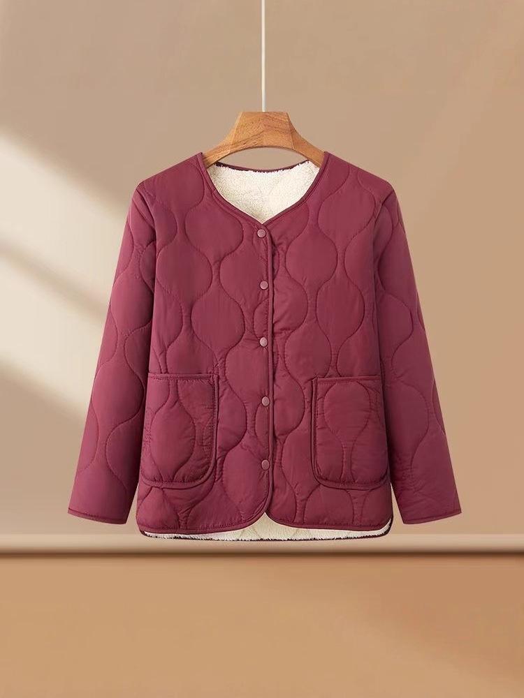 Women's Autumn/Winter Outerwear: Warm, Thickened Cotton Jacket for Middle-Aged and Elderly