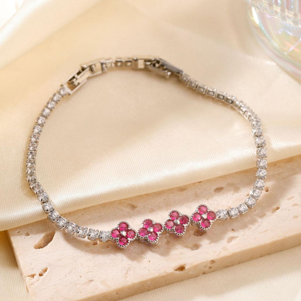 Fashion Personality Four-Leaf Clover Bracelet Trend Hip-Hop Niche Strings Women's Exquisite Bracelet Hand Jewellery