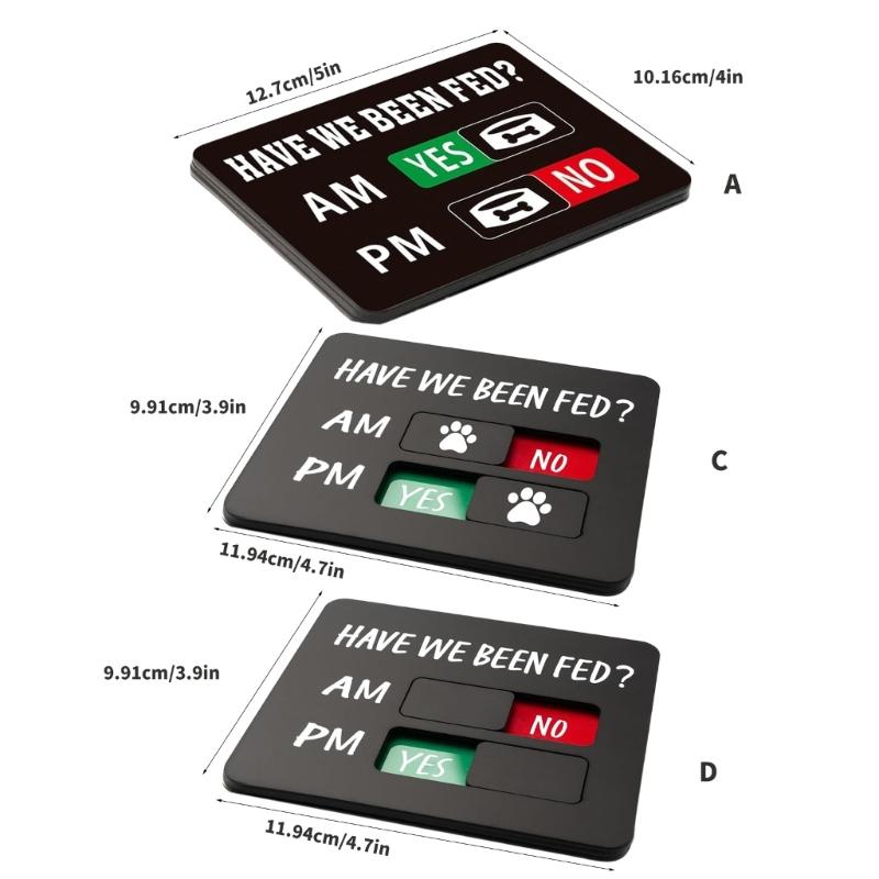 Multifunctional Feeding Reminder Board For Pet Including Medication And Water Times Waterproof Acrylic Materials