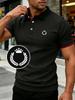 Men's Print Polo Shirt, Men's Work Shirts for Casual Business, Outdoor Sports, Summer Simple Short-Sleeve Top, Breathable and Comfortable