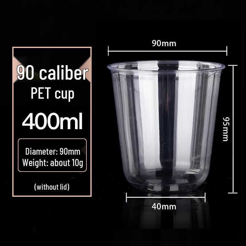 400ml Transparent U-Shape Disposable Plastic Cups