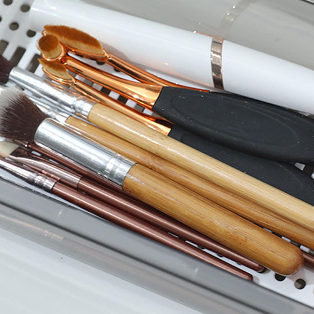 Besteckschale mit Deckel und Abtropfschale Staubdicht Transparent Modisch Silberbesteck Arbeitsplatten-Aufbewahrungsbehälter für die Küche