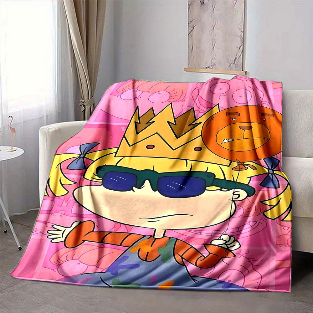 1pc Rugrats Soft Skin-Friendly Flannel with Digital Printing, Various Sizes Available for Family, Friends, Birthday021