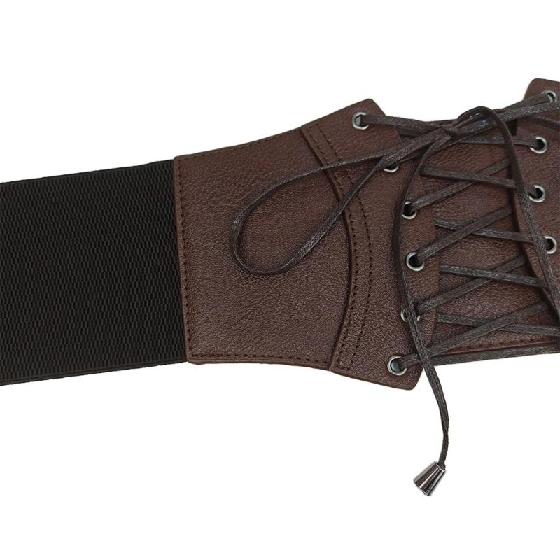 Stretchable Corset Belt Women Wide Belt Fashion Tie Corset Elastic Waistband for Parties and Gatherings