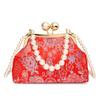 Vintage Embroidered Crossbody Bags for Women Metal Handle Shoulder Purse with Chain Strap Bohemian Style Handbag Gift Her wallet