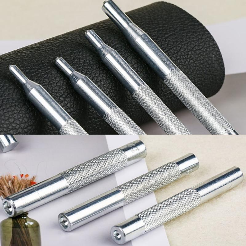 9Pcs Snap Fastener Fixing Tool with Hollow Hole Punching Tool, Installing Tool and Base for Leather Belt, Jackets, Tent