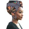African Print Women Head Bandana Cotton With Matching earring Balaclava Headscarf Bandana Mujer Headband Set Hair Accessories