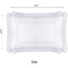 Set of 2 Lace Embroidery Pillow Cases, 100% Cotton Queen Size, White Good Feeling Pillow Covers with Envelope Closure, Softer and Breathable Pillow