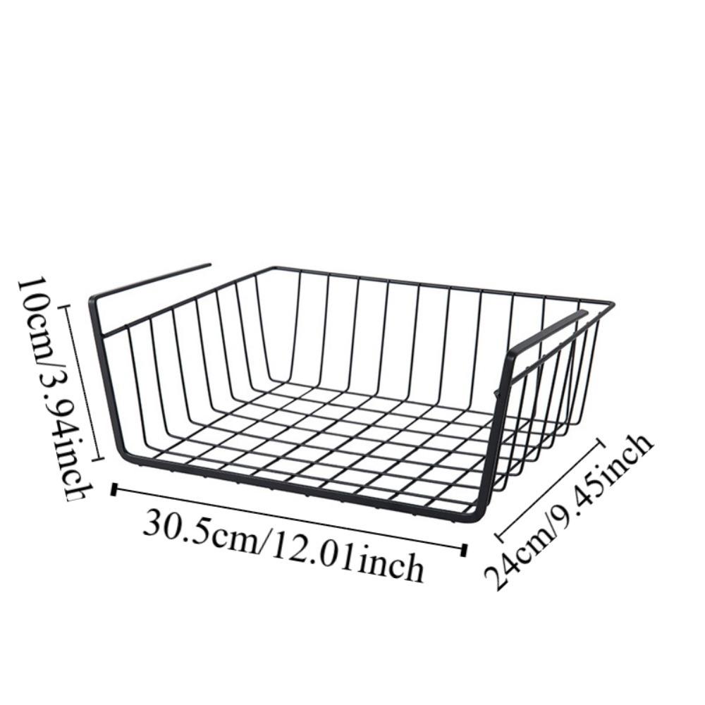Space Saving Under Table Storage Basket Universal Organizer Storage Rack  Kitchen Organizer