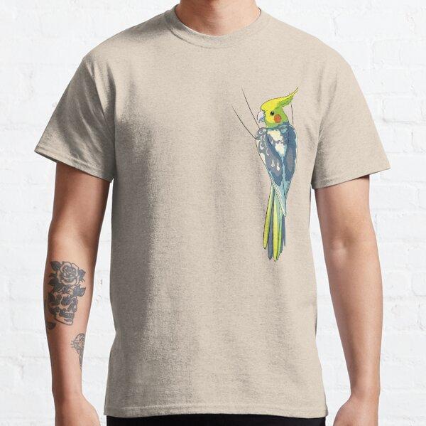 Men Women Cockatiel Touch Michelangelo Birb T Shirt Pure Cotton Clothing Funny Short Sleeve O Neck Tees Graphic Printed T-Shirt